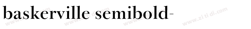 baskerville semibold字体转换